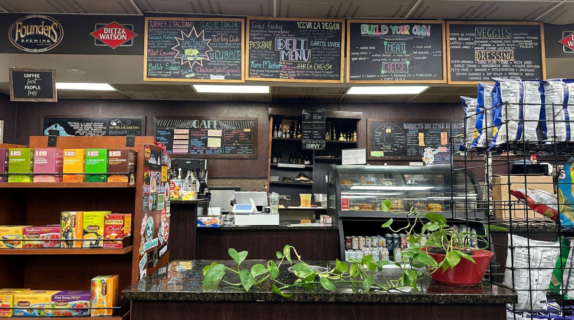 Sandwiches, grinders and coffee